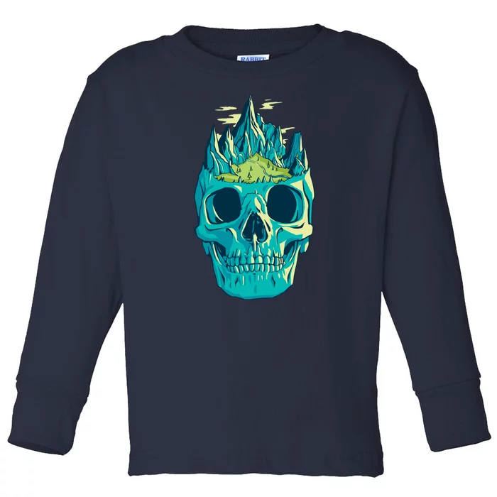 Skull Mountains Toddler Long Sleeve Shirt