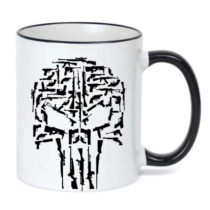 Skull Of Guns Black Color Changing Mug