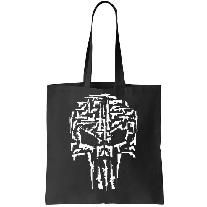 Skull Of Guns Tote Bag