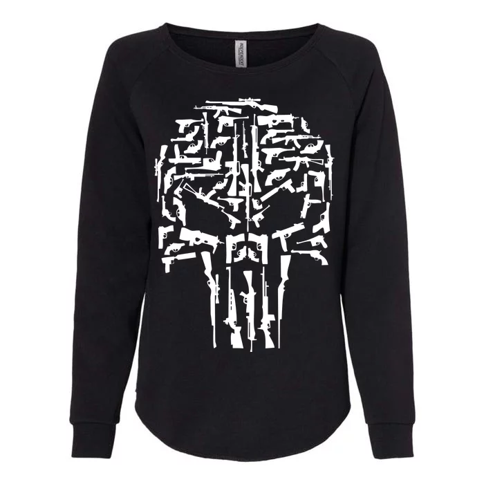 Skull Of Guns Womens California Wash Sweatshirt