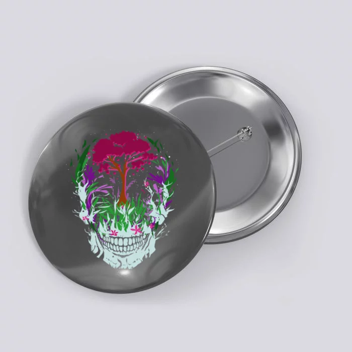 Skull Of Nature Button