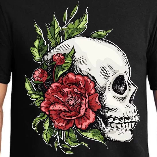 Skull Roses Pajama Set