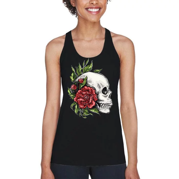 Skull Roses Women's Racerback Tank