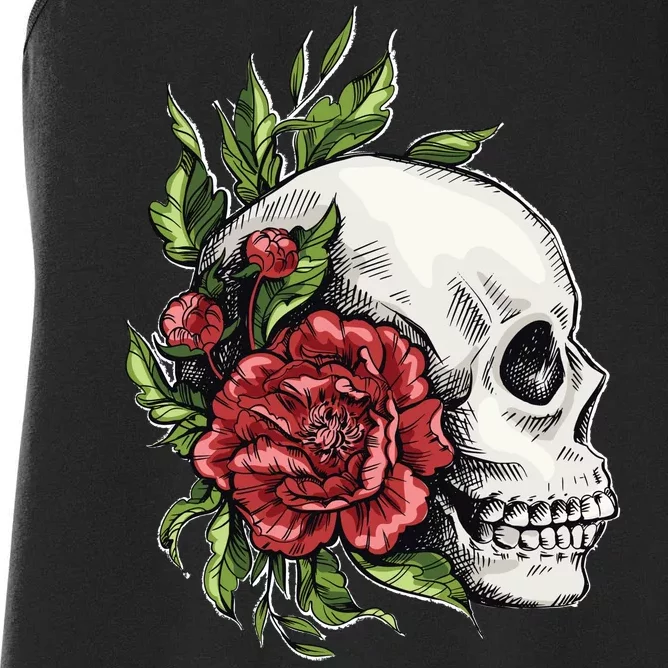 Skull Roses Women's Racerback Tank