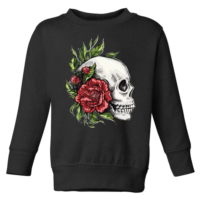 Skull Roses Toddler Sweatshirt