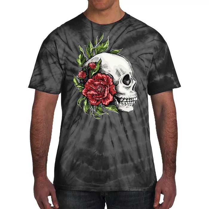 Skull Roses Tie-Dye T-Shirt