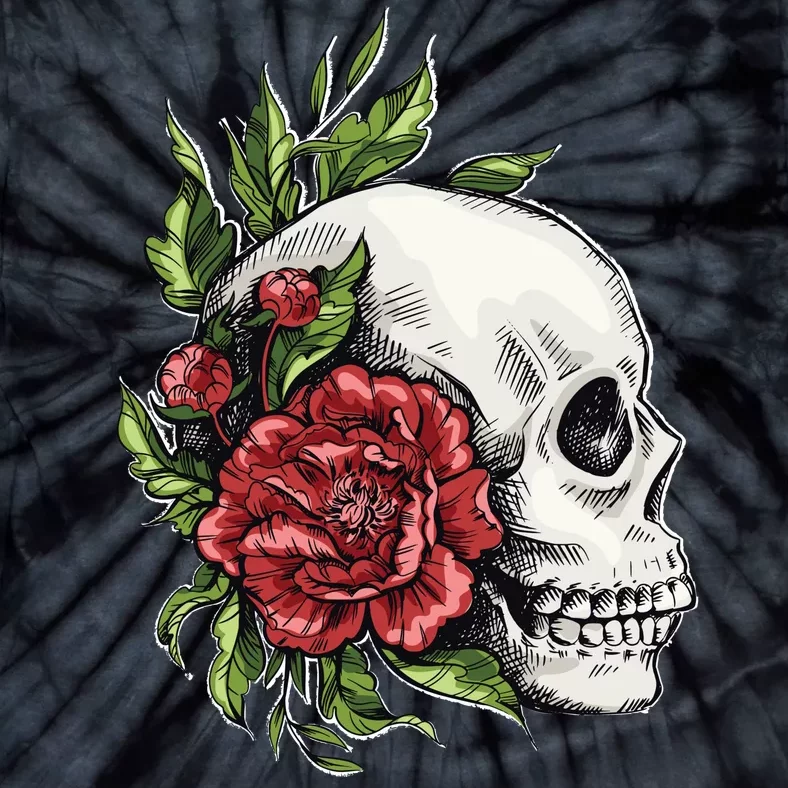 Skull Roses Tie-Dye T-Shirt