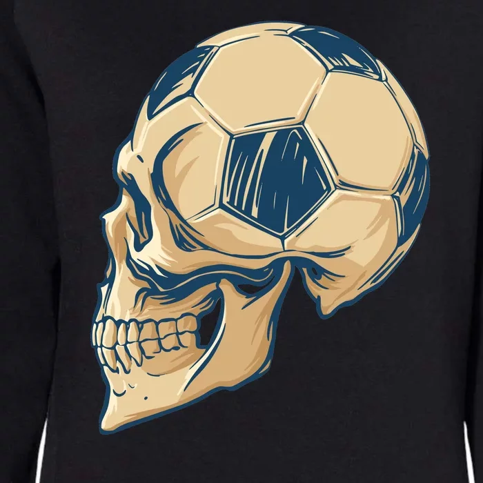 Skull Soccer Ball Womens California Wash Sweatshirt