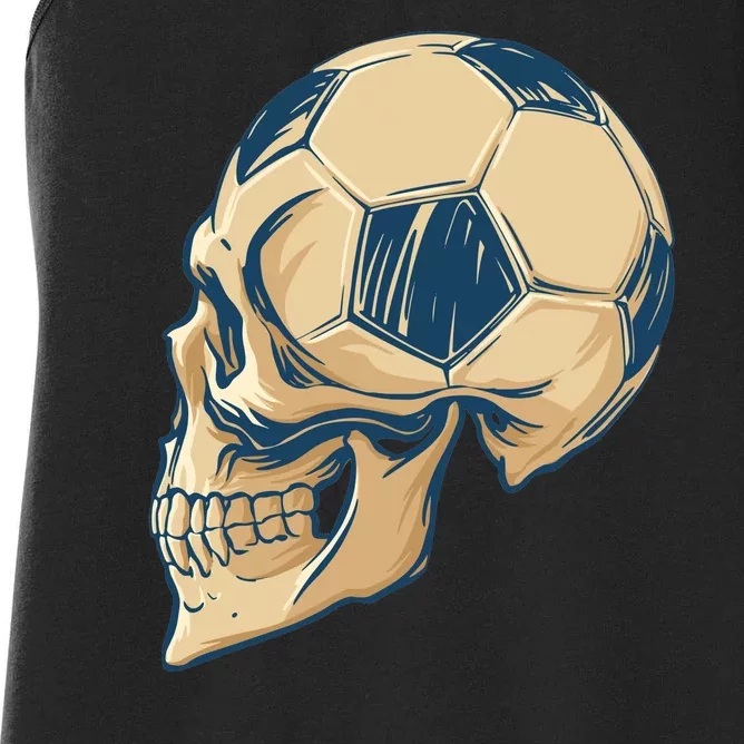 Skull Soccer Ball Women's Racerback Tank