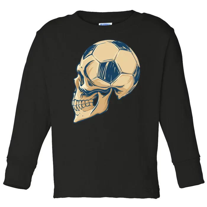 Skull Soccer Ball Toddler Long Sleeve Shirt