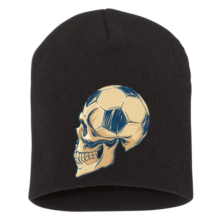 Skull Soccer Ball Short Acrylic Beanie