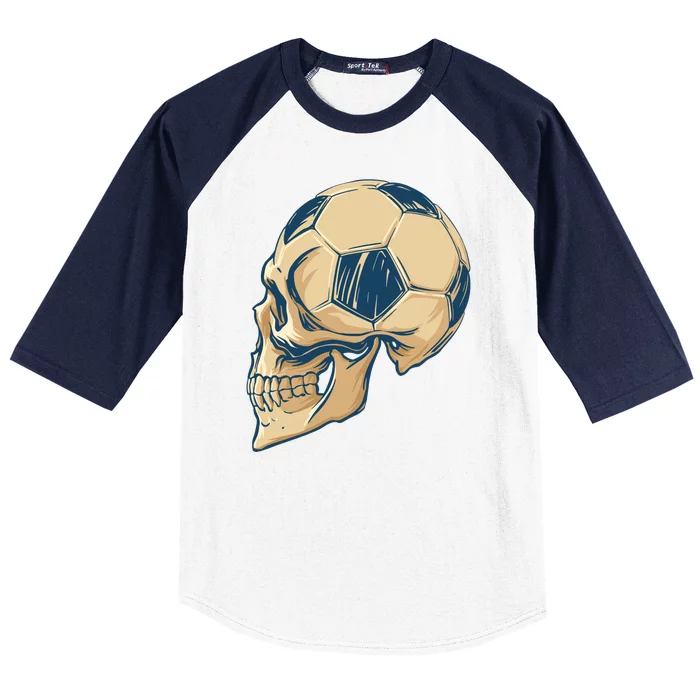 Skull Soccer Ball Baseball Sleeve Shirt