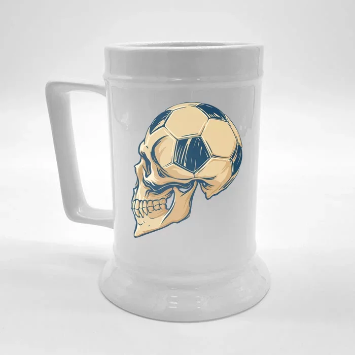 Skull Soccer Ball Front & Back Beer Stein