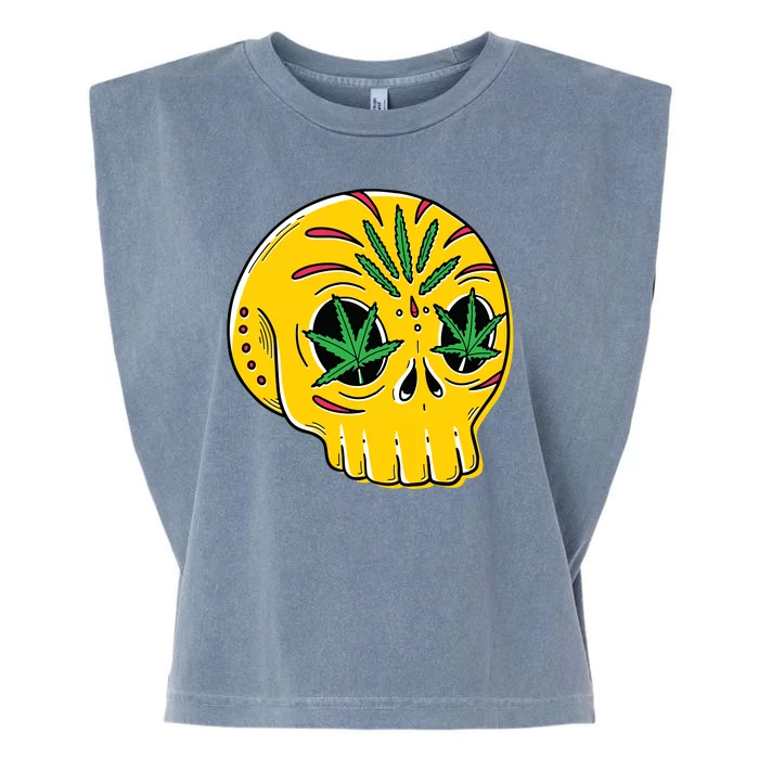 Skull Weed Garment-Dyed Women's Muscle Tee