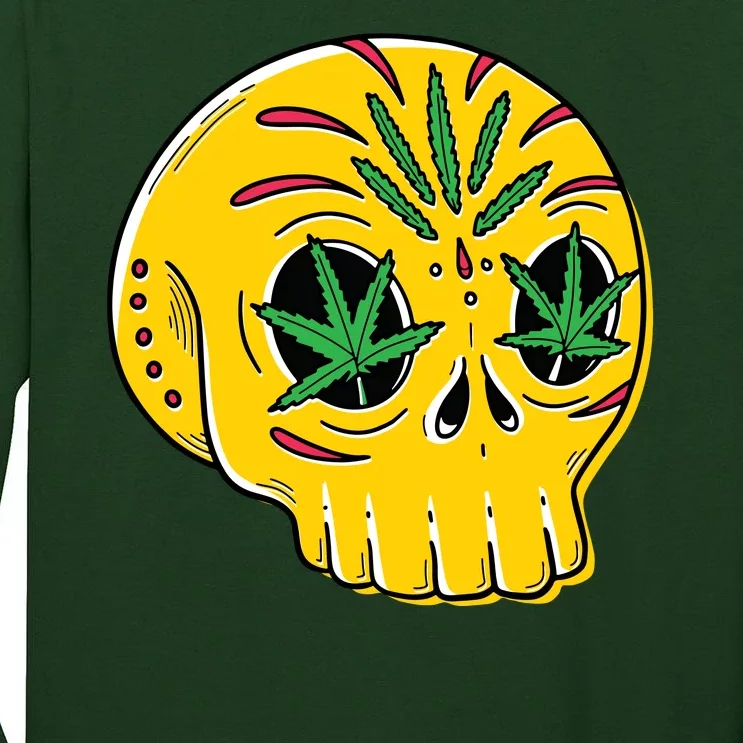 Skull Weed Tall Long Sleeve T-Shirt