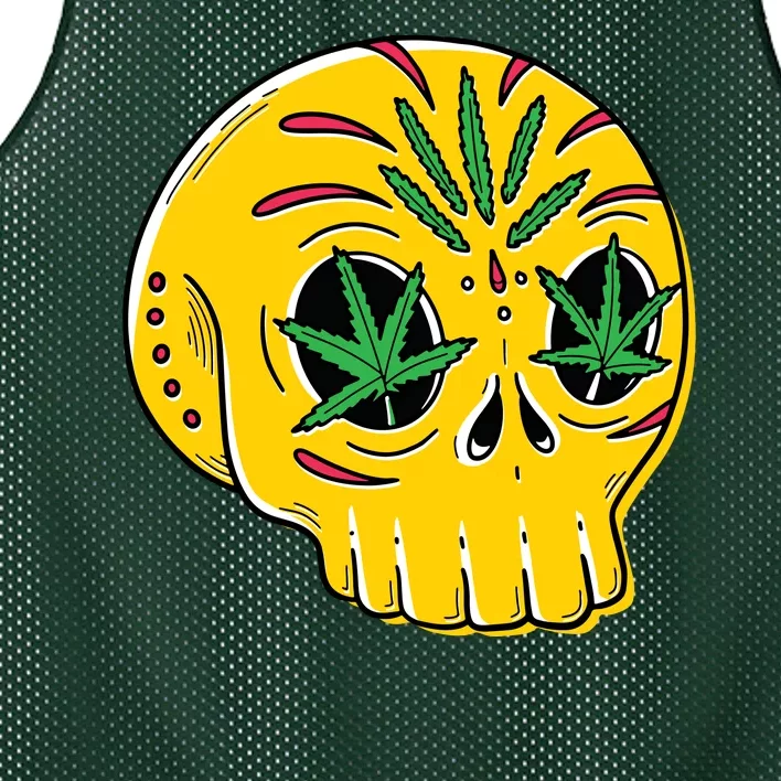 Skull Weed Mesh Reversible Basketball Jersey Tank