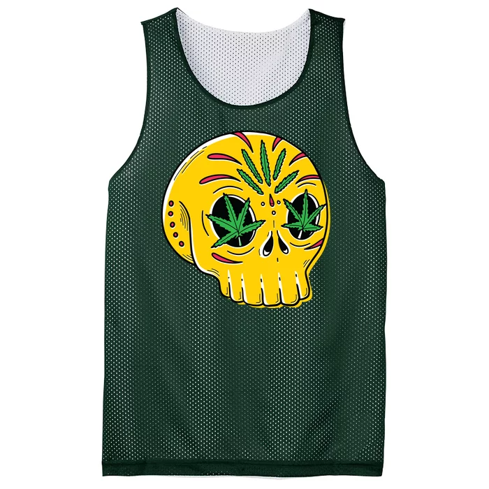 Skull Weed Mesh Reversible Basketball Jersey Tank