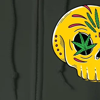 Skull Weed Full Zip Hoodie