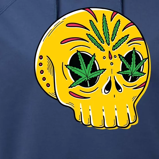 Skull Weed Performance Fleece Hoodie