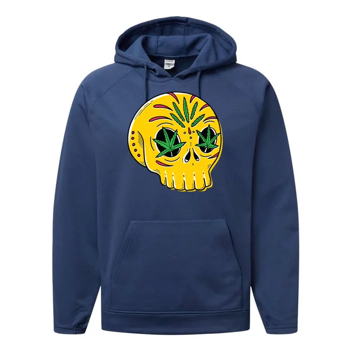 Skull Weed Performance Fleece Hoodie