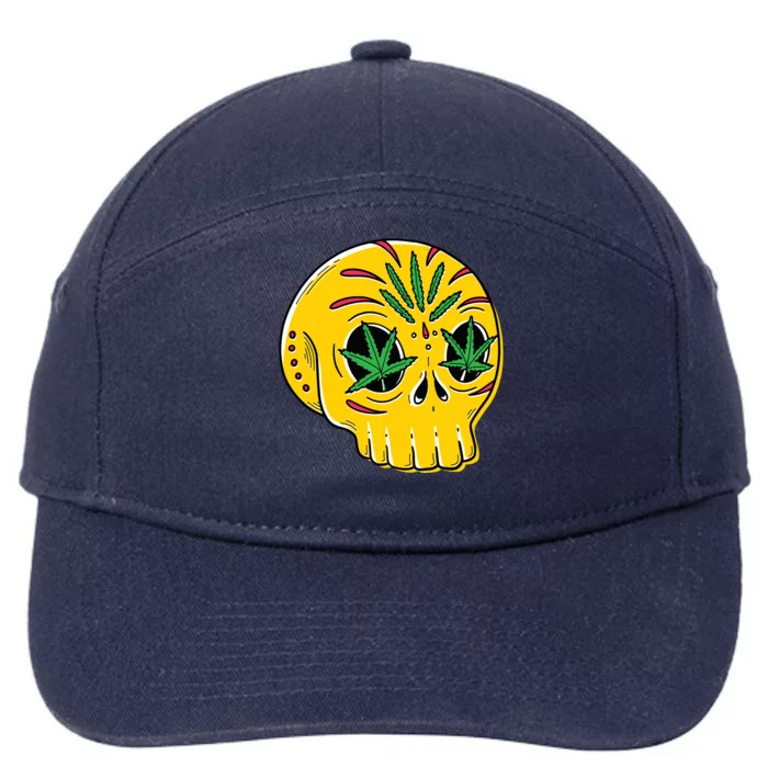 Skull Weed 7-Panel Snapback Hat