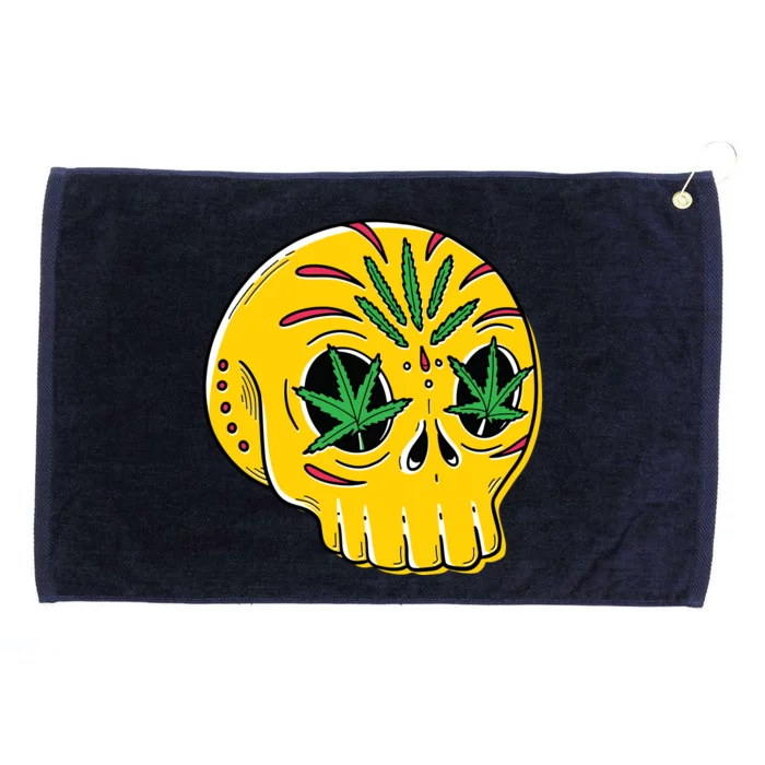 Skull Weed Grommeted Golf Towel