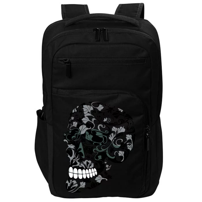 Skull With Flowers Day of the Dead Impact Tech Backpack