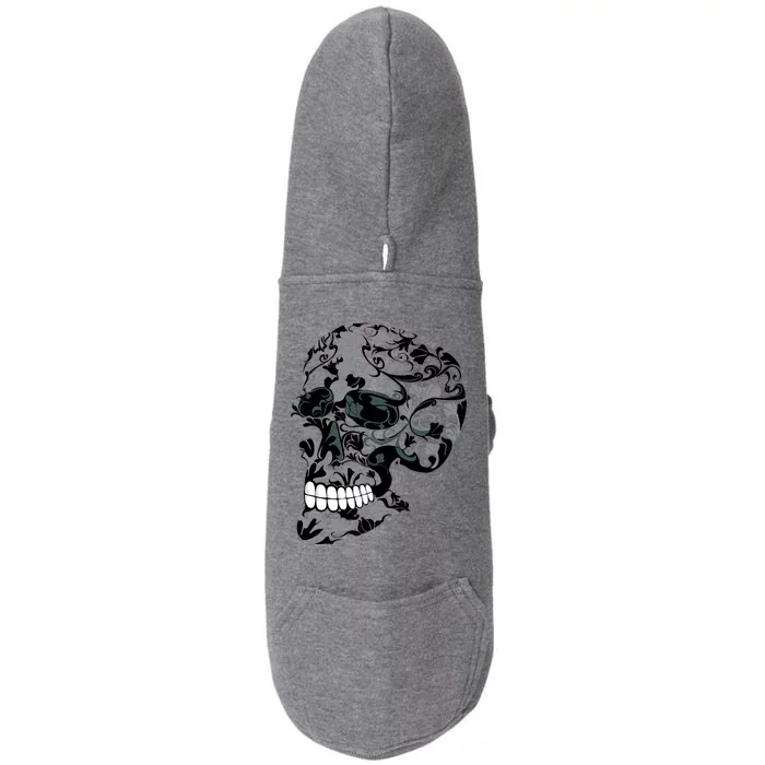 Skull With Flowers Day of the Dead Doggie 3-End Fleece Hoodie