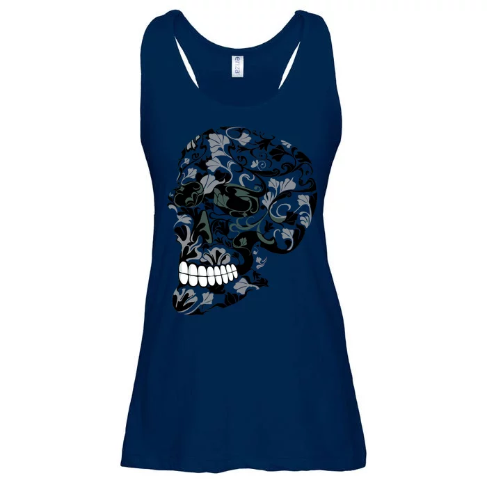 Skull With Flowers Day of the Dead Ladies Essential Flowy Tank