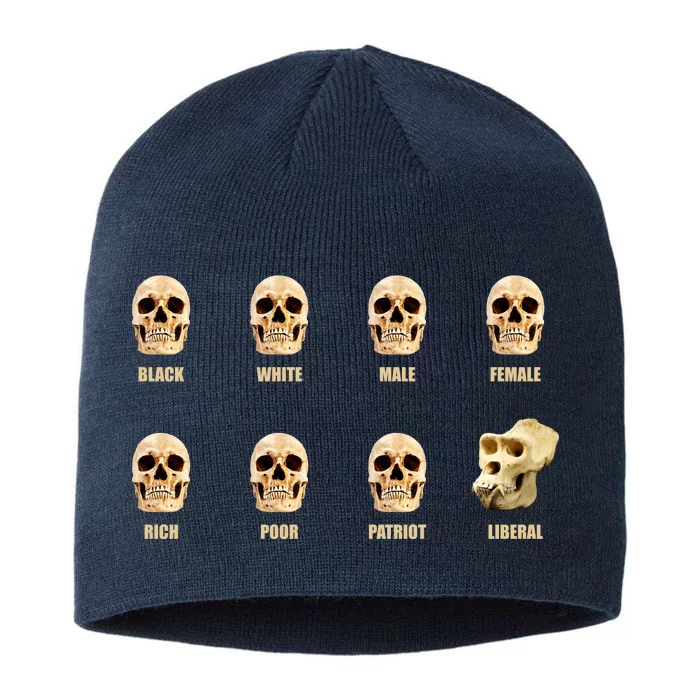 Skulls of Modern America Funny Liberal Monkey Skull 8 1/2in Sustainable Knit Beanie