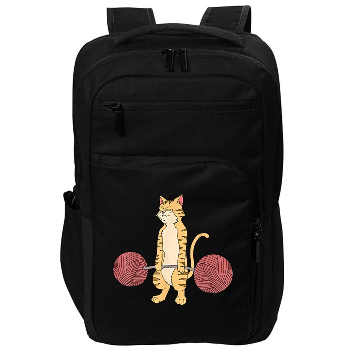 Strong Kitten Weightlifting Bodybuilding Gym Impact Tech Backpack