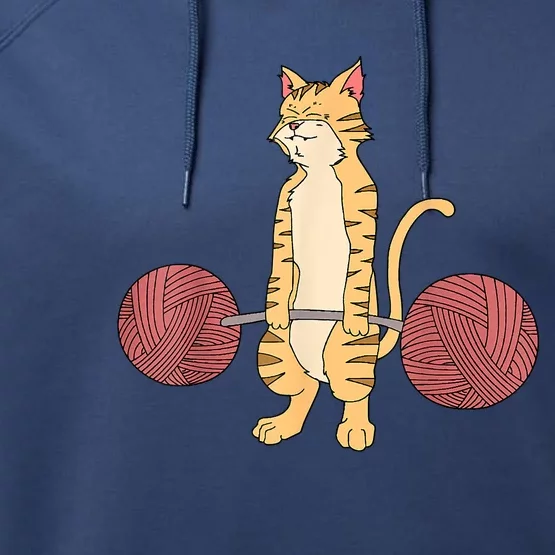 Strong Kitten Weightlifting Bodybuilding Gym Performance Fleece Hoodie