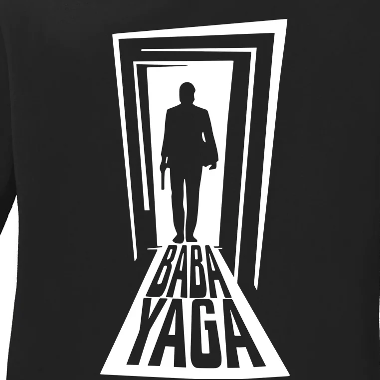 Stephen King Wearing Baba Yaga Ladies Long Sleeve Shirt