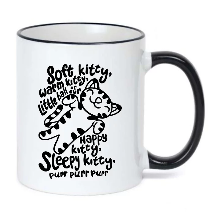 Soft Kitty Warm Kitty Little Ball Of Fur Black Color Changing Mug