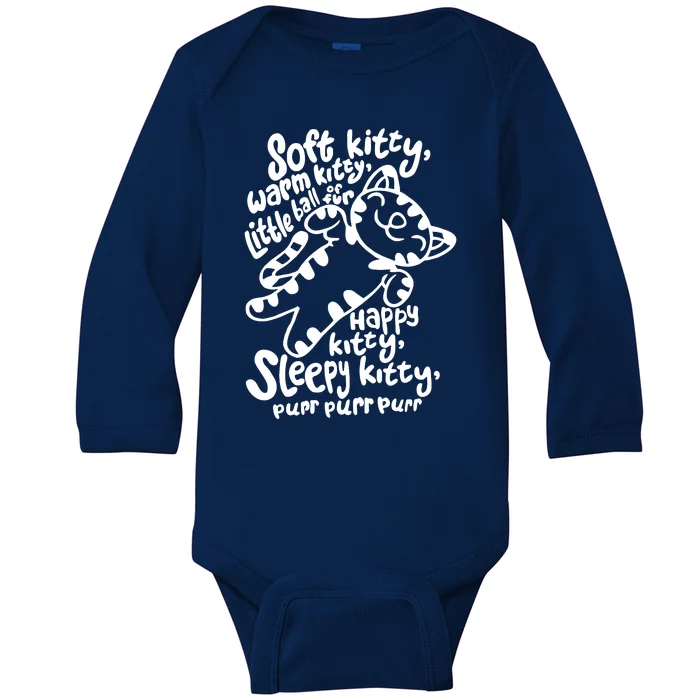 Soft Kitty Warm Kitty Little Ball Of Fur Baby Long Sleeve Bodysuit