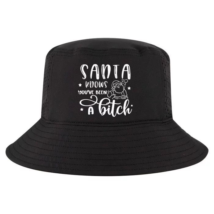 Santa Knows You Have Been A Bitch Sweater Santa Cool Comfort Performance Bucket Hat