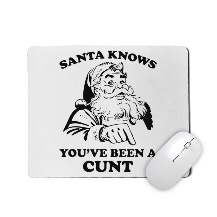 Santa Knows YouVe Been A Cunt Mousepad