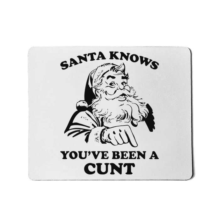 Santa Knows YouVe Been A Cunt Mousepad