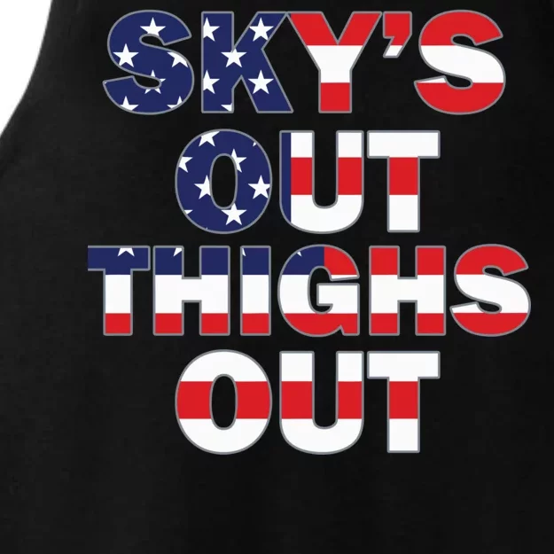 Sky's Out Thighs Out Ladies Tri-Blend Wicking Tank