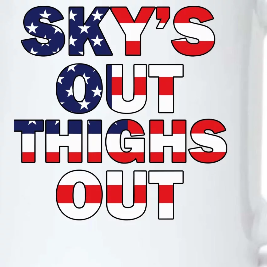 Sky's Out Thighs Out Black Color Changing Mug