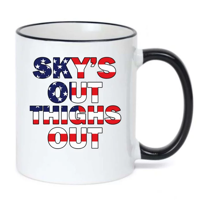 Sky's Out Thighs Out Black Color Changing Mug