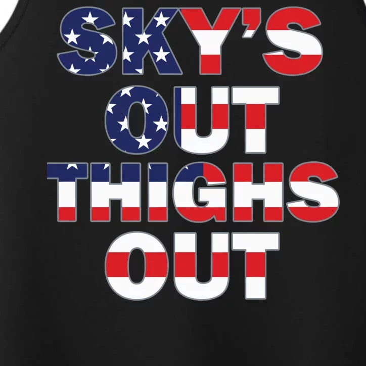 Sky's Out Thighs Out Performance Tank