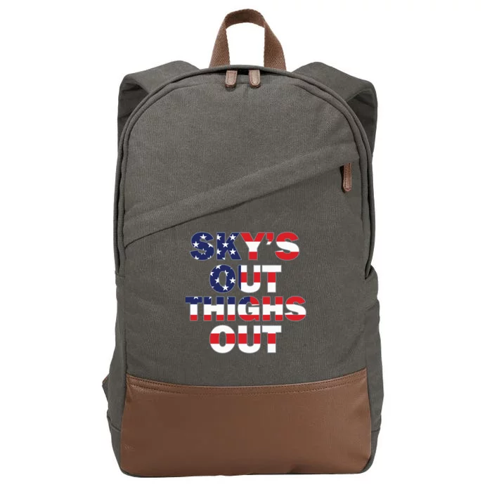 Sky's Out Thighs Out Cotton Canvas Backpack