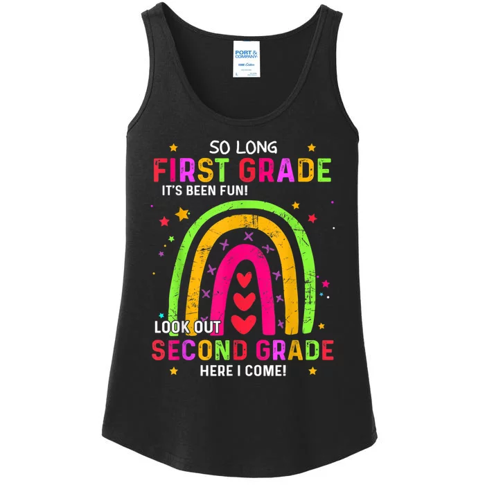 So Long 1st Grade Look Out 2nd Grade Funny Graduation Gifts Ladies Essential Tank