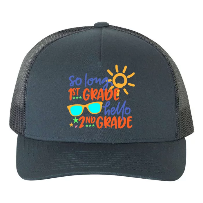 SO LONG 1st GRADE HELLO 2nd GRADE Teacher Student School Yupoong Adult 5-Panel Trucker Hat