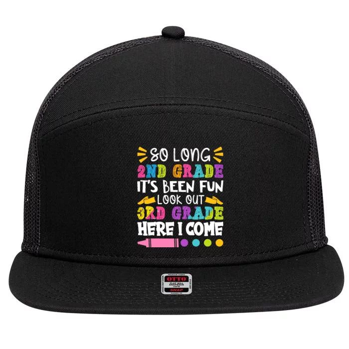 So Long 2nd Grade it's Been Fun | Funny Last Day of School 7 Panel Mesh Trucker Snapback Hat