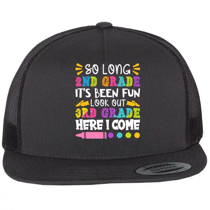 So Long 2nd Grade it's Been Fun | Funny Last Day of School Flat Bill Trucker Hat