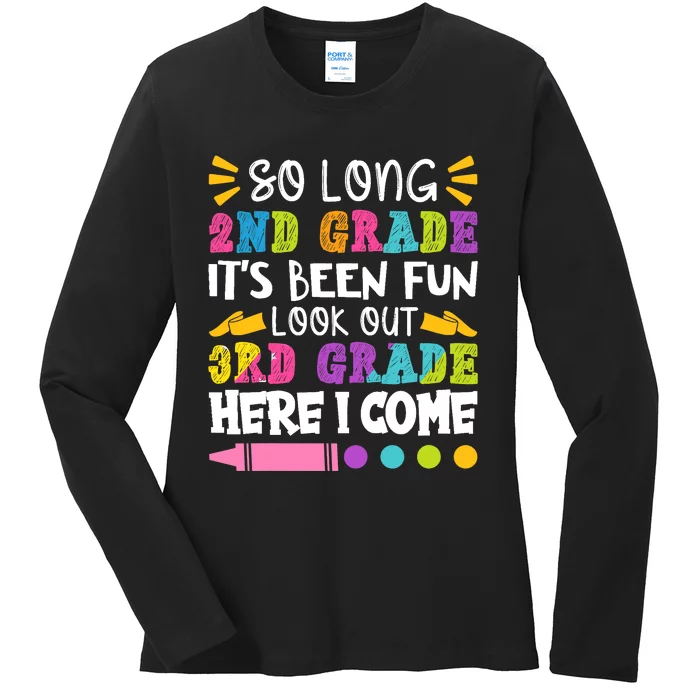 So Long 2nd Grade it's Been Fun | Funny Last Day of School Ladies Long Sleeve Shirt