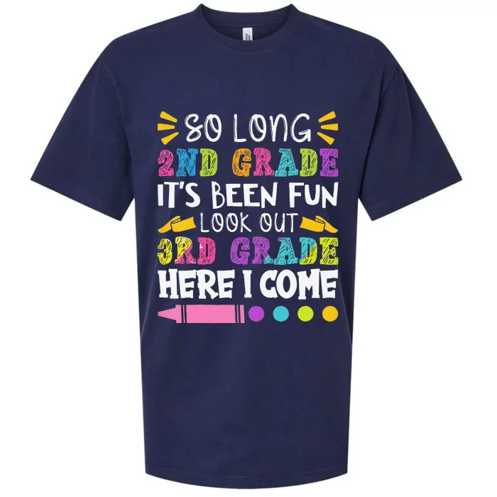 So Long 2nd Grade Its Been Fun Funny Last Day Of School Sueded Cloud Jersey T-Shirt