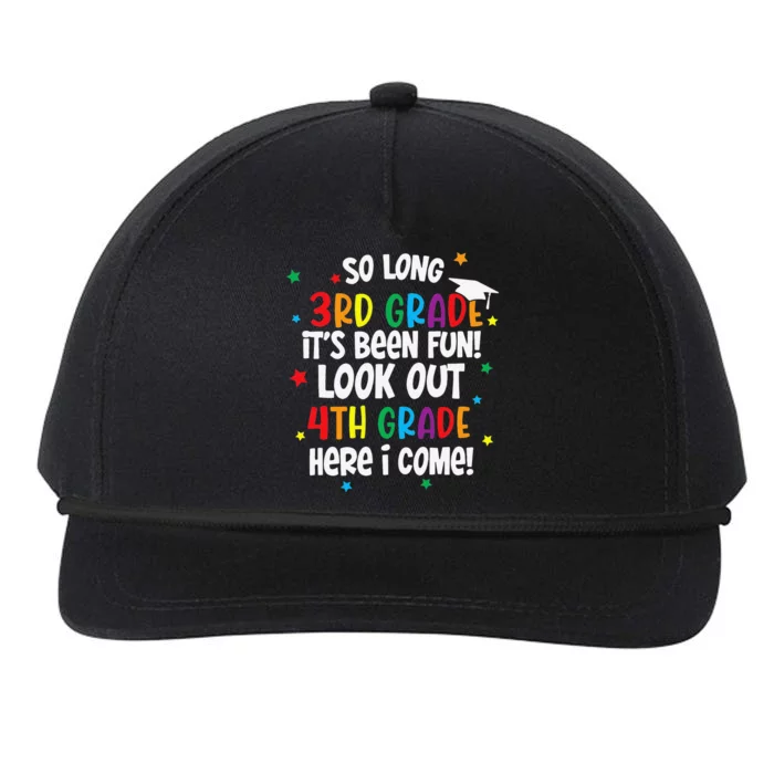 So Long 3rd Grade Look Out Kindergarten Funny Graduation Snapback Five-Panel Rope Hat